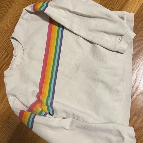 Marine Layer | Anytime Rainbow Sweatshirt | Cream | Size Medium - Picture 3 of 4